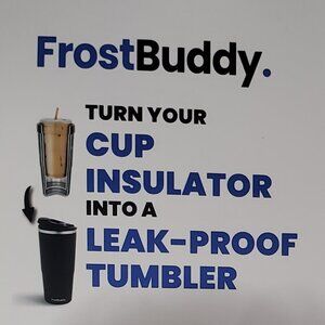 FROSTBUDDY TO-GO BUDDY DRINKING LID W/STRAW | Insulator | 100% Leak-Proof | NEW